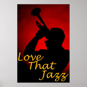 Trumpet "Liebe, Jazz"-Poster Poster
