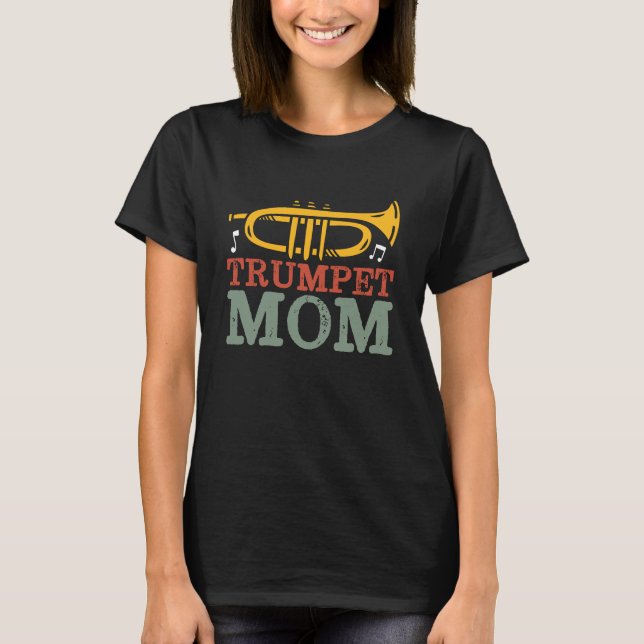 Trumpet Mama Funny Marching Band Mother T-Shirt (Vorderseite)
