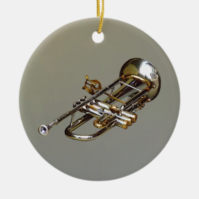 Trumpet mit Lyre Keramik Ornament (Vorne)