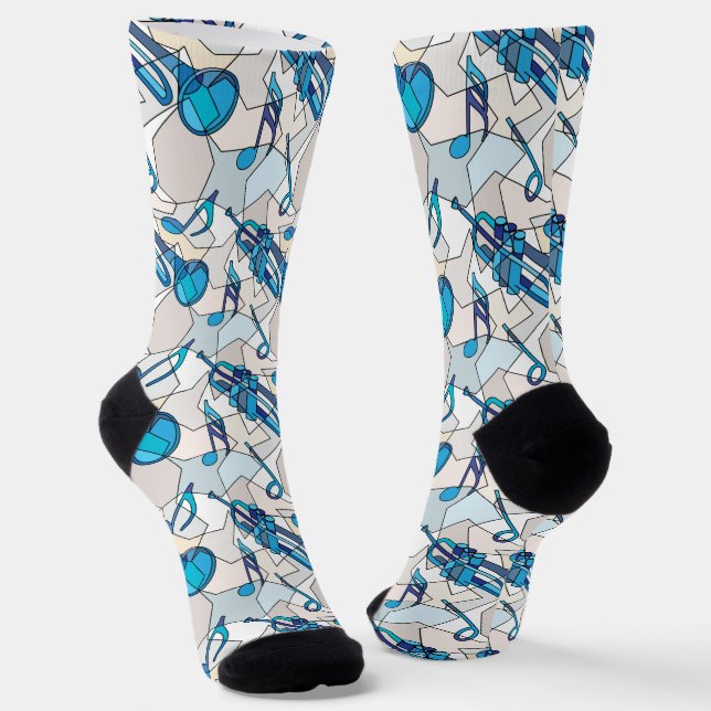 Trumpet Music Anmerkung Fragmente Socken (Gewinkelt)