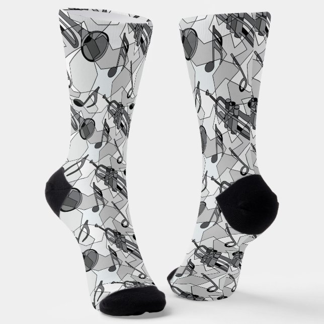 Trumpet Music Anmerkung Fragmente Socken (Gewinkelt)