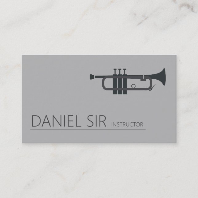 Trumpet Music Instructor Business Card Visitenkarte (Vorderseite)