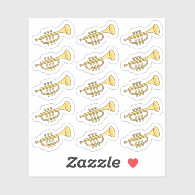 Trumpet Music Lesson Lehrer Bujo Planer Aufkleber (Blatt)