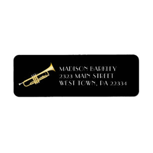Trumpet Musician Band Teacher Label