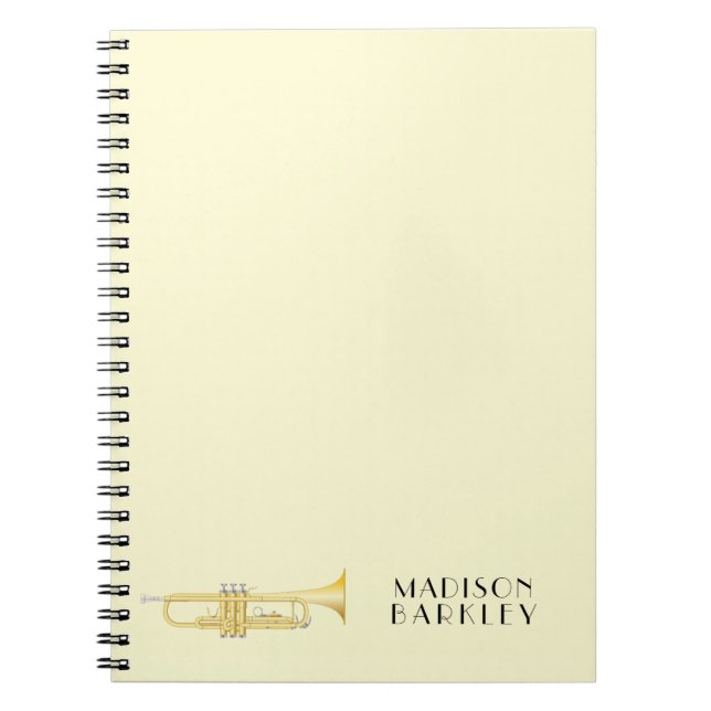Trumpet Musician Band Teacher Notebook Notizblock (Vorderseite)