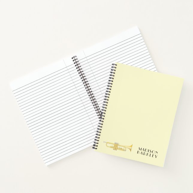 Trumpet Musician Band Teacher Notebook Notizbuch (Innenseite)