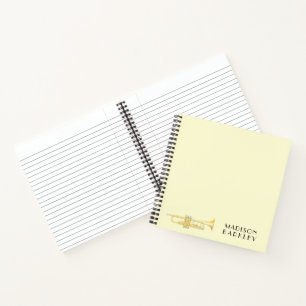 Trumpet Musician Band Teacher Notebook Notizbuch