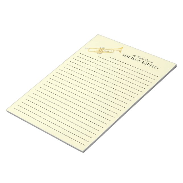 Trumpet Musician Band Teacher Notepad Notizblock (angewinkelt)