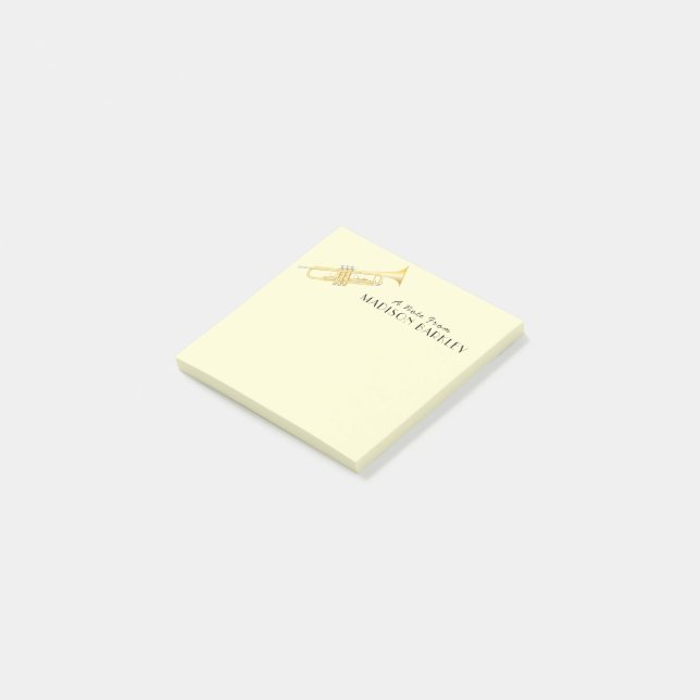 Trumpet Musician Band Teacher Post-it Notes (Incliné)