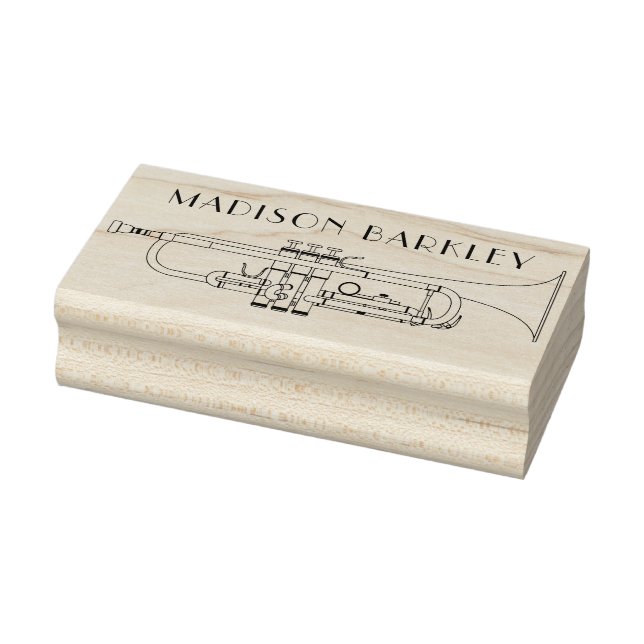 Trumpet Musician Band Teacher Rubber Briefmarke Gummistempel (Stempel)