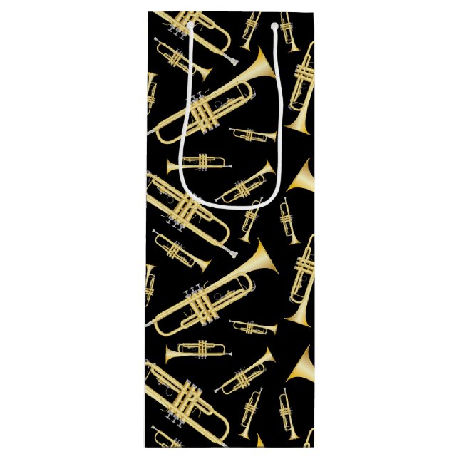 Trumpet Musician Band Teacher Weinbeutel Geschenktüte Für Weinflaschen (Vorderseite)