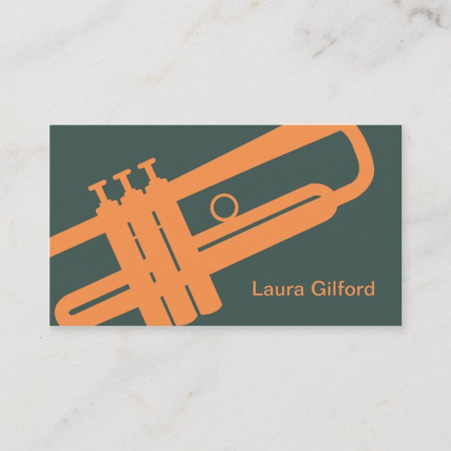 Trumpet Musician Teacher Player Studio Music Visitenkarte (Vorderseite)