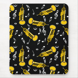 Trumpet Musiknoten Pattern Mousepad