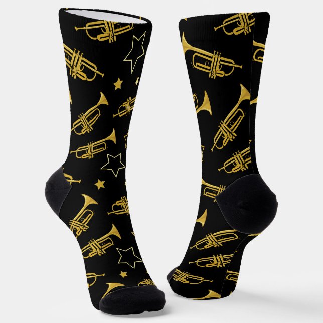 Trumpet Muster Socken (Gewinkelt)
