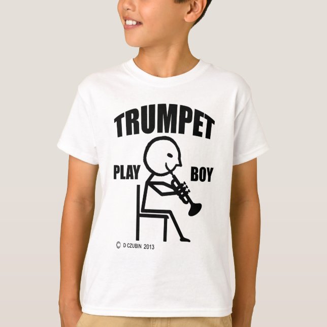 Trumpet Play Boy T-Shirt (Vorderseite)