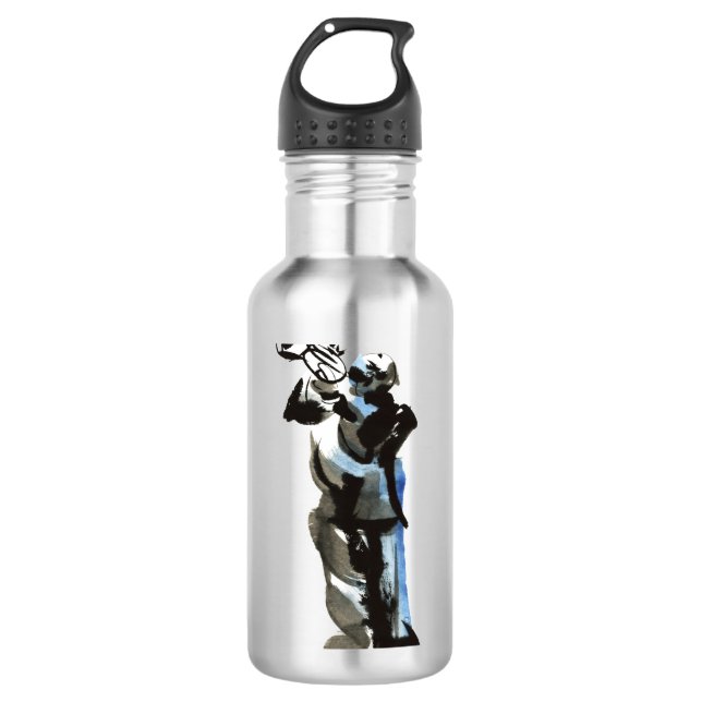 Trumpet Player Edelstahlflasche (Vorderseite)