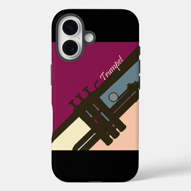 Trumpet Player iPhone Case (Rückseite)