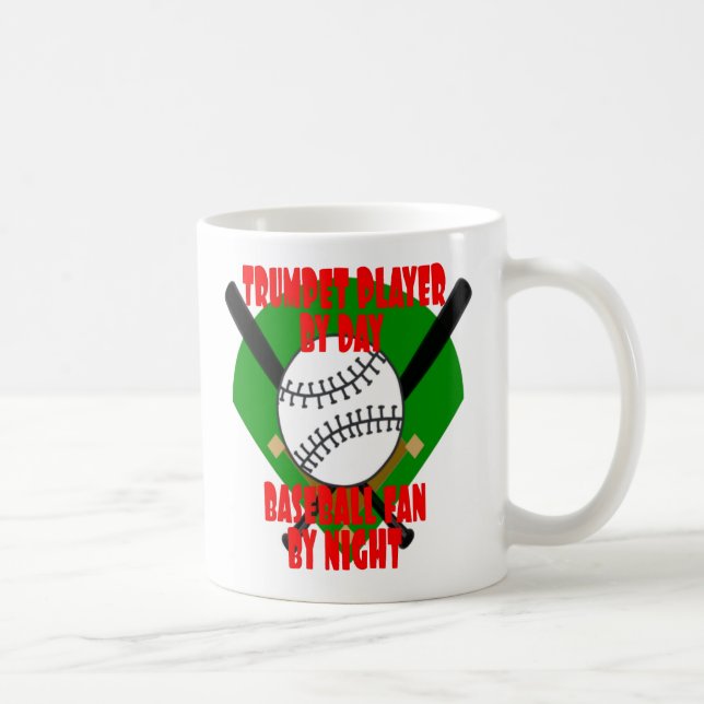 Trumpet Player Lieben Baseball Kaffeetasse (Rechts)