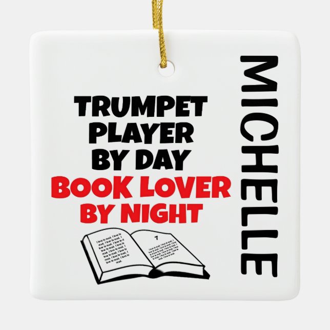 Trumpet Player-Lieben lesen CUSTOM Keramikornament (Vorderseite)