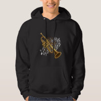 Trumpet Player Musical Notes Jazz Music Art