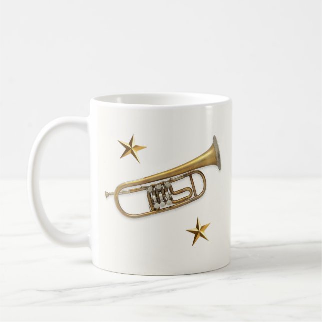 Trumpet Player Musician's Happy Birthday Kaffeetasse (Links)