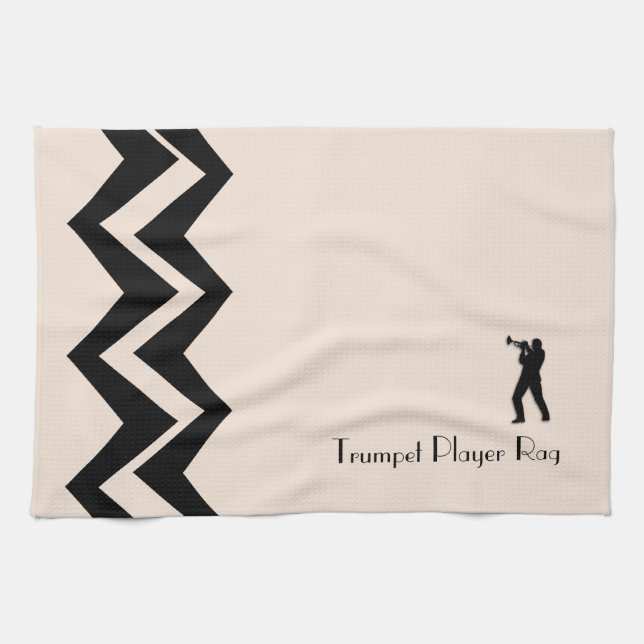 Trumpet Player Rag Custom Art-Deko Handtücher (Horizontal)