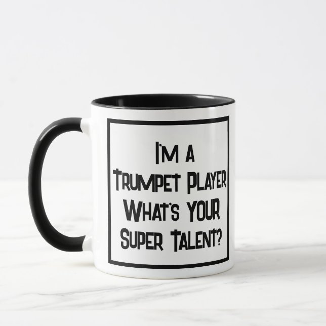 Trumpet Player Super Talent. Zwei Tone-Kaffee-Tass Tasse (Links)