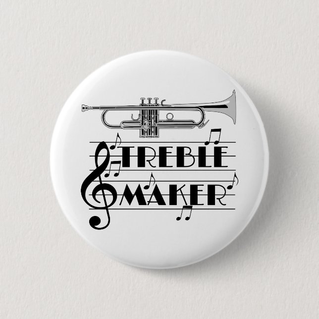 Trumpet Player Tree Maker Button (Vorderseite)