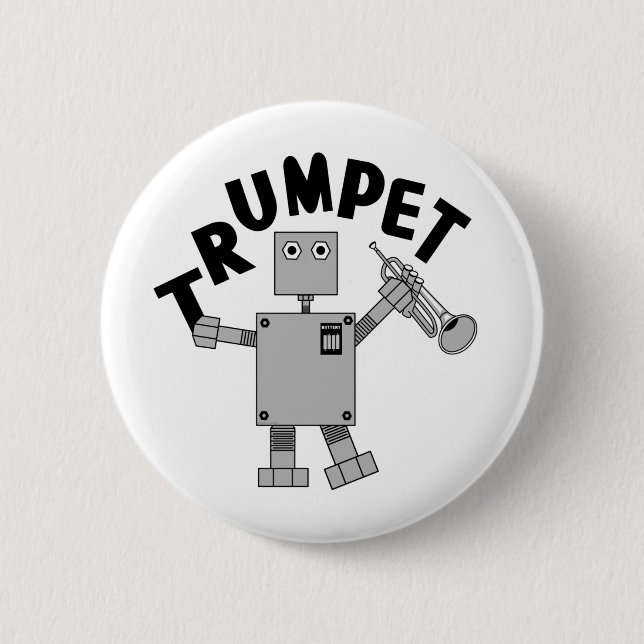 Trumpet Robot Text Button (Vorderseite)