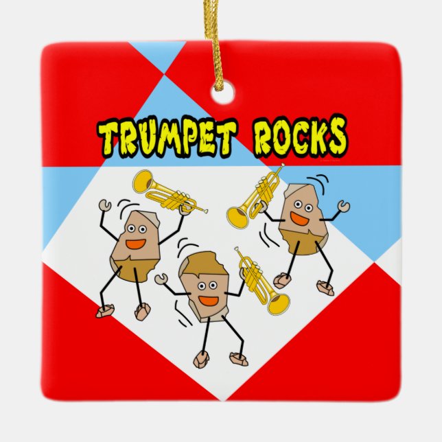 Trumpet Rocks Keramikornament (Vorderseite)