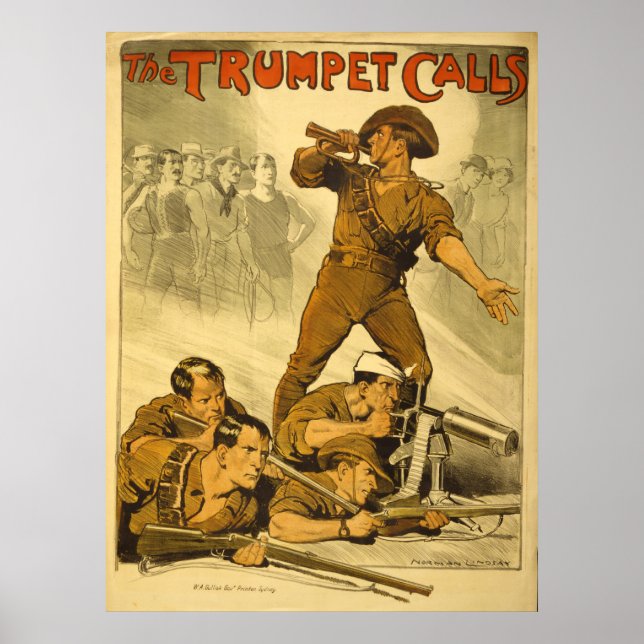 Trumpet ruft poster (Vorne)