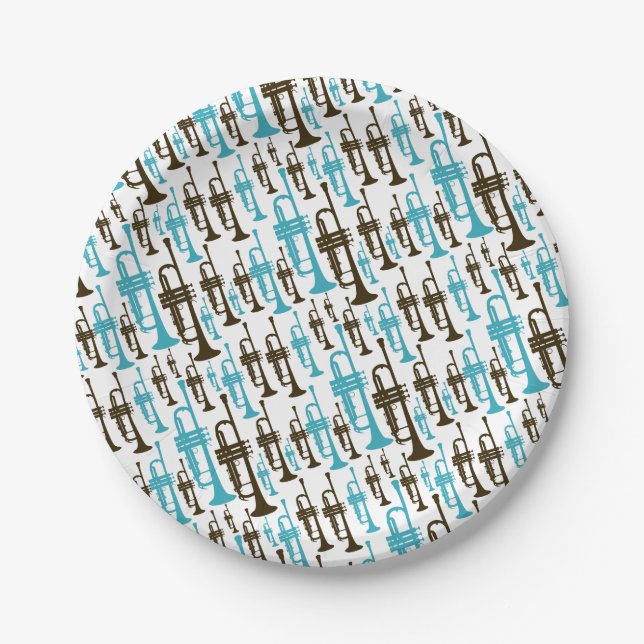 Trumpet Themed Pappteller (Vorderseite)