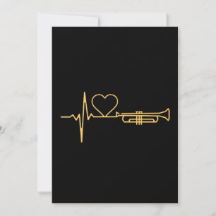 Trumpet - Trumpet-Herzschlaggeschenk Einladung