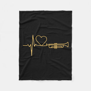 Trumpet - Trumpet-Herzschlaggeschenk Fleecedecke