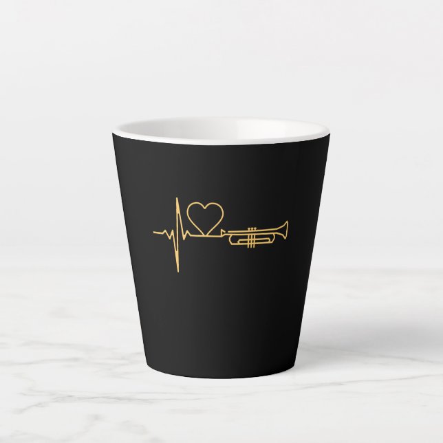 Trumpet - Trumpet-Herzschlaggeschenk Milchtasse (Vorderseite)