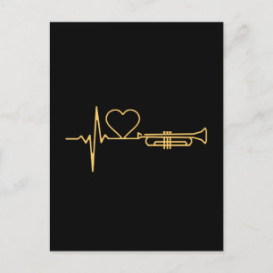 Trumpet - Trumpet-Herzschlaggeschenk Postkarte