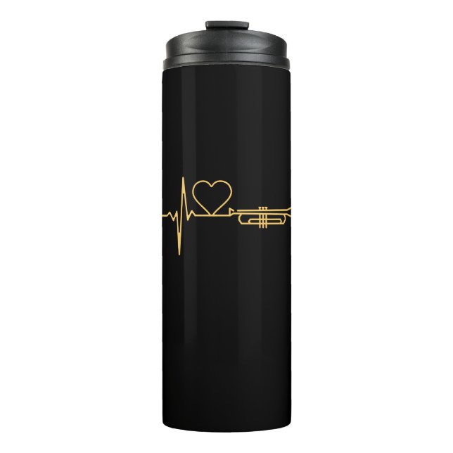 Trumpet - Trumpet-Herzschlaggeschenk Thermosbecher (Vorderseite)