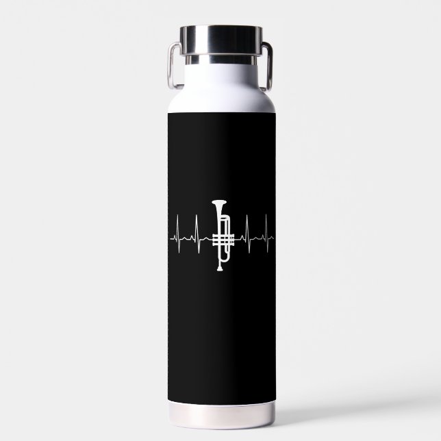 Trumpet - Trumpet-Herzschlaggeschenk Trinkflasche (Vorne)