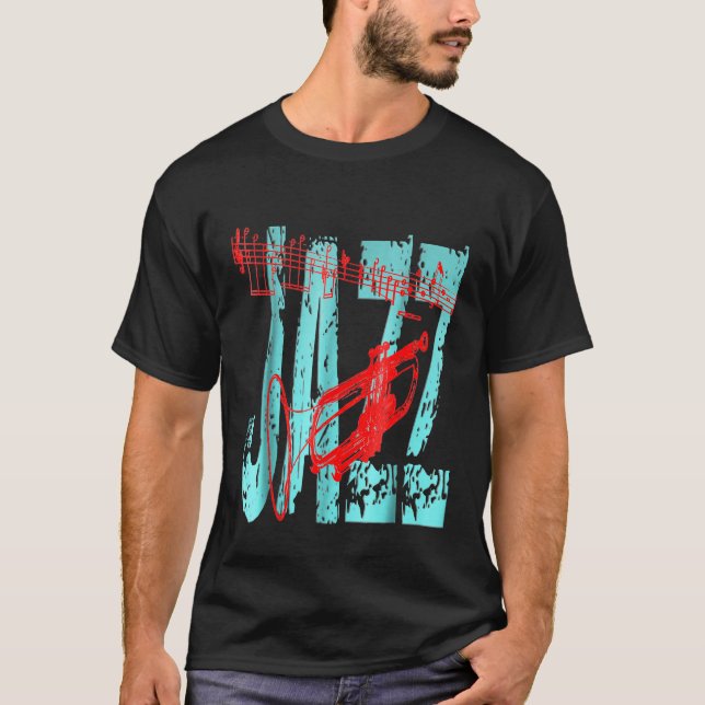 Trumpet - Trumpet-Jazz-Trumpet-T-Shirt T-Shirt (Vorderseite)