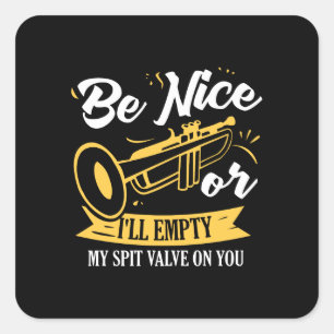 Trumpet Trumpet Player Geschenk Funny Trumpet Quadratischer Aufkleber