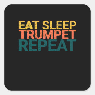 Trumpet Trumpet Player Quadratischer Aufkleber