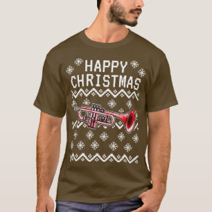 Trumpet Ugly Christmas Trumpeter Brass Musiker T-Shirt