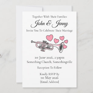 Trumpet Wedding Einladung Brass Musiker
