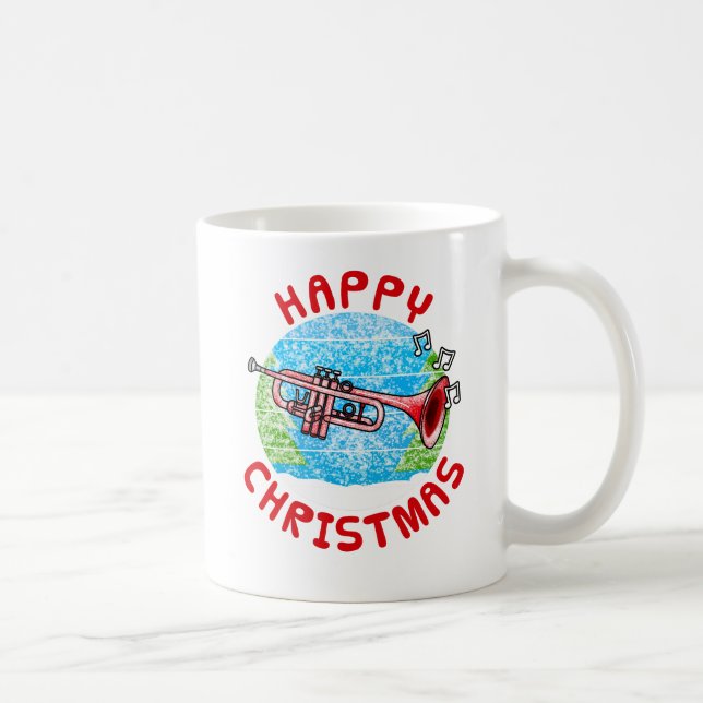 Trumpet Weihnachts-Brass Musician Musiker Lehrer Kaffeetasse (Rechts)