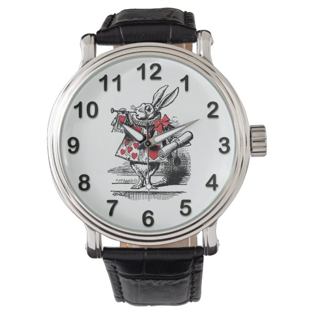 Trumpeter-Alice im Wunderland Armbanduhr (Vorderseite)