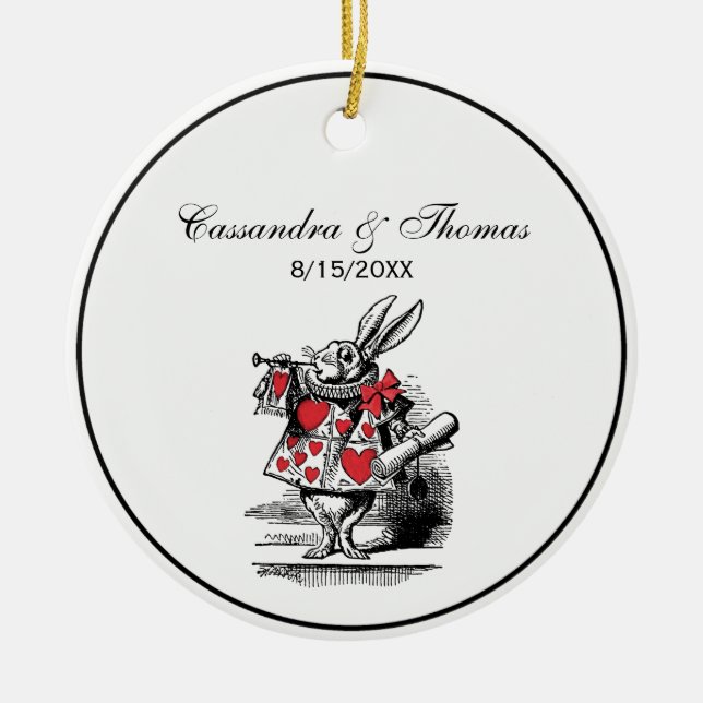 Trumpeter-Alice im Wunderland Keramikornament (Vorne)