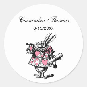 Trumpeter-Alice im Wunderland P Runder Aufkleber