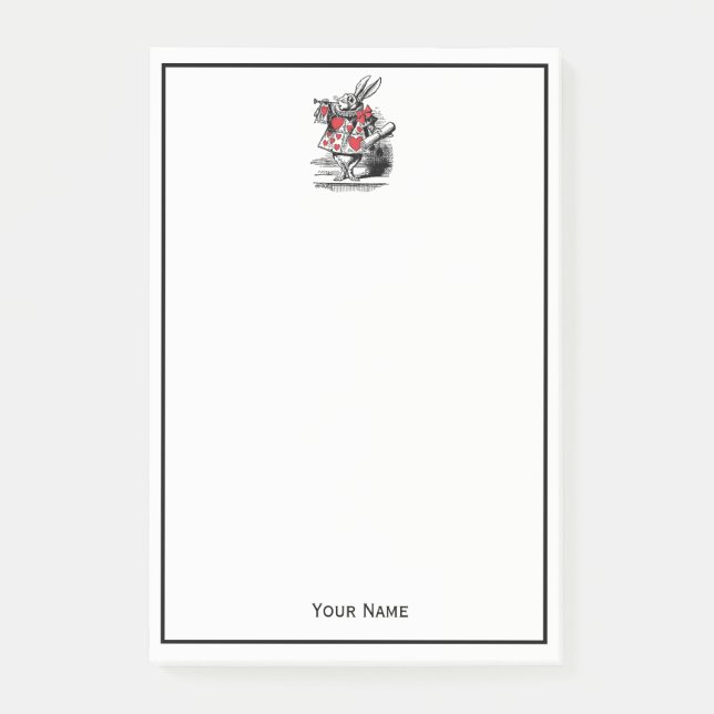 Trumpeter-Alice im Wunderland Post-it Klebezettel (Vorderseite)