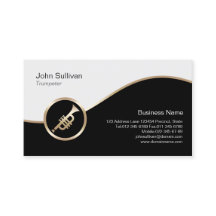 Trumpeter Business Card Gold Trumpf Symbol