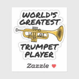 Trumpeter Funny, der größte Trumpetspieler der Wel Aufkleber